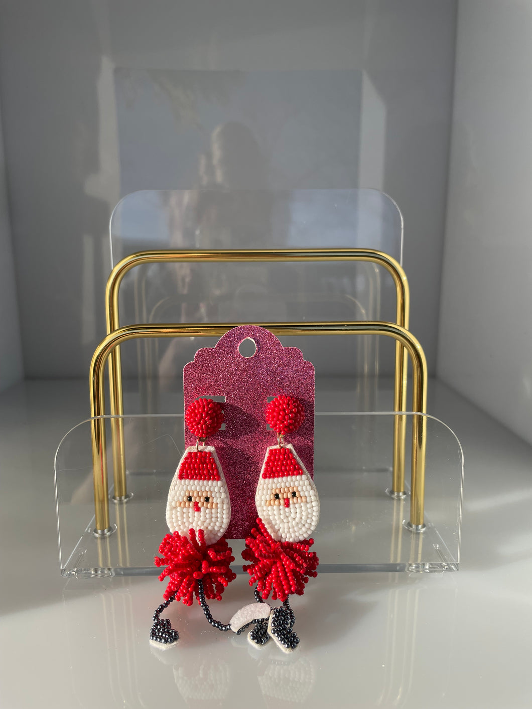 Santa with Legs Earrings