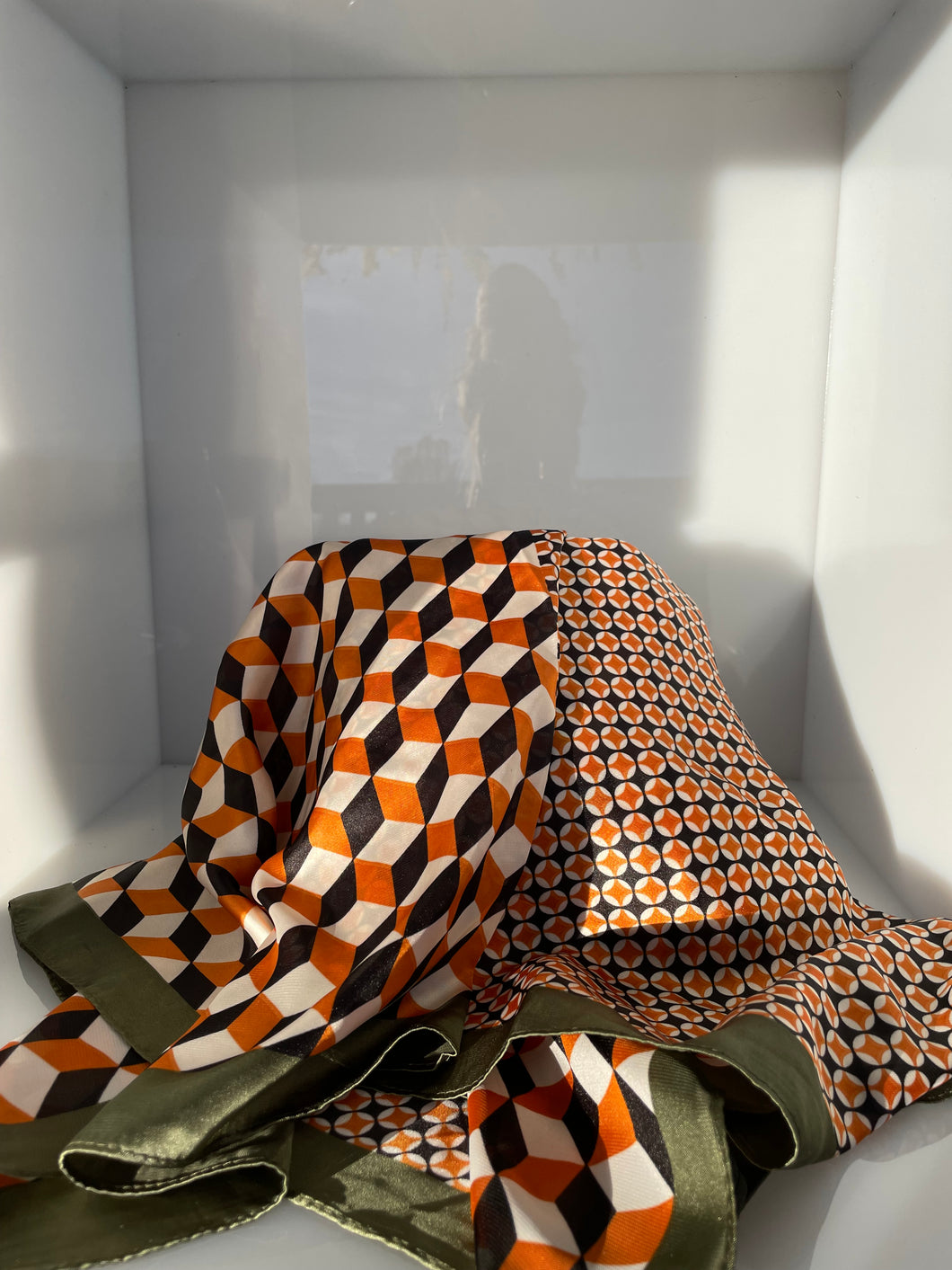 Orange and Green Scarf