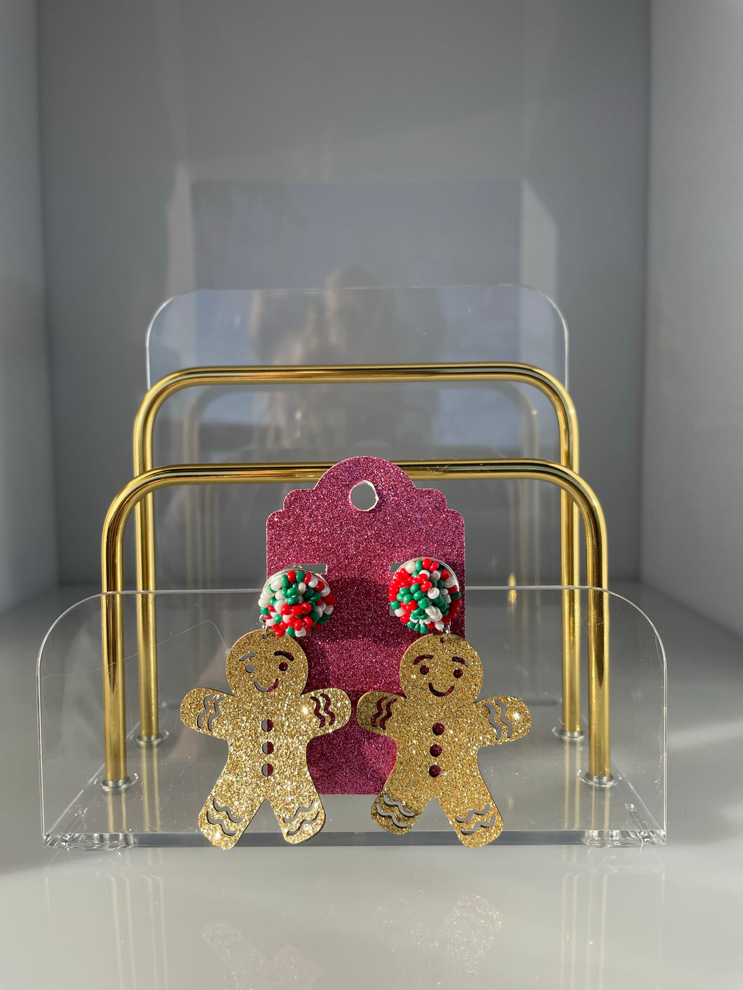 Gingerbread men earrings